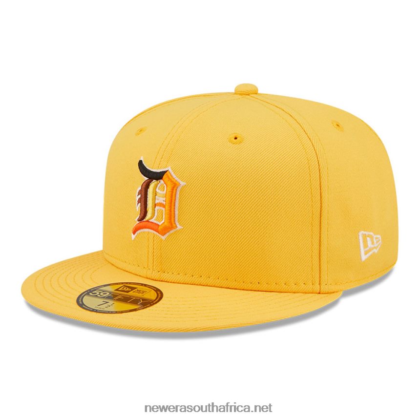 Detroit Tigers MLB Butterfly Yellow 59FIFTY Fitted Cap New Era TRBRBN312
