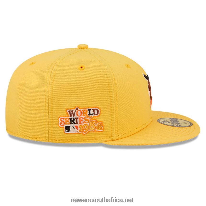 Detroit Tigers MLB Butterfly Yellow 59FIFTY Fitted Cap New Era TRBRBN312