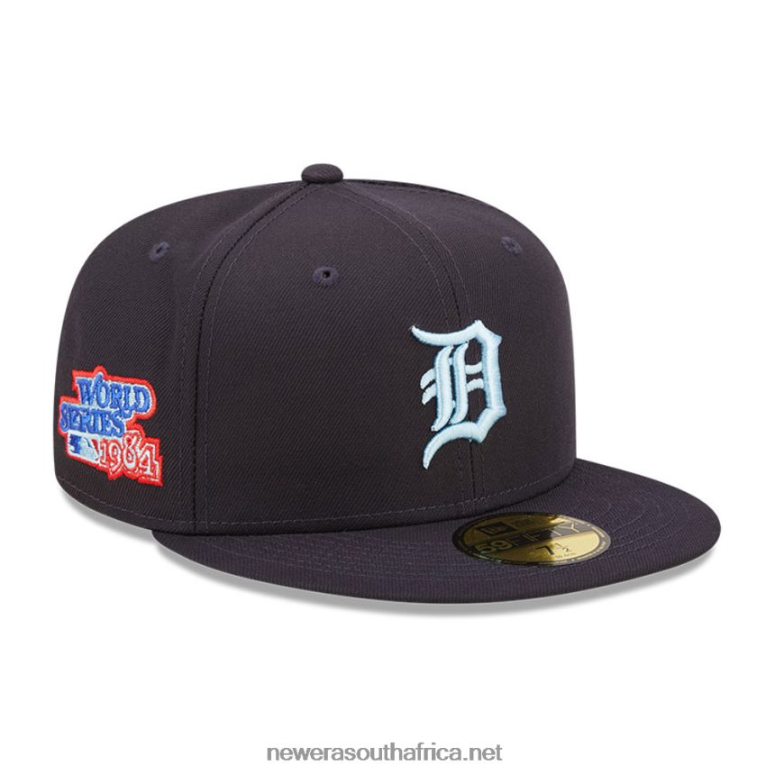 Detroit Tigers MLB Cloud Navy 59FIFTY Fitted Cap New Era TRBRBN606