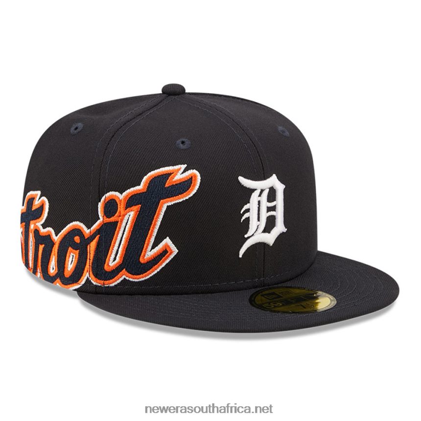 Detroit Tigers MLB Side Split Navy 59FIFTY Fitted Cap New Era TRBRBN1023