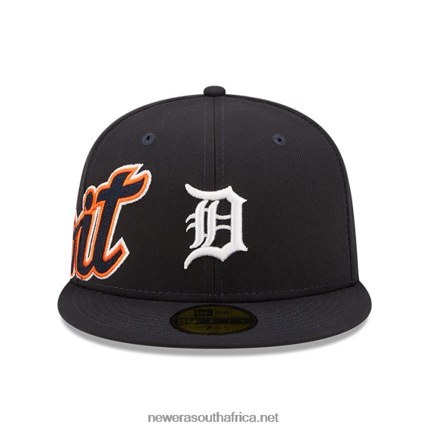 Detroit Tigers MLB Side Split Navy 59FIFTY Fitted Cap New Era TRBRBN1023