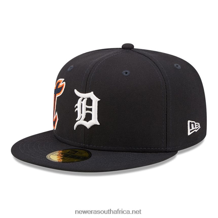 Detroit Tigers MLB Side Split Navy 59FIFTY Fitted Cap New Era TRBRBN1023