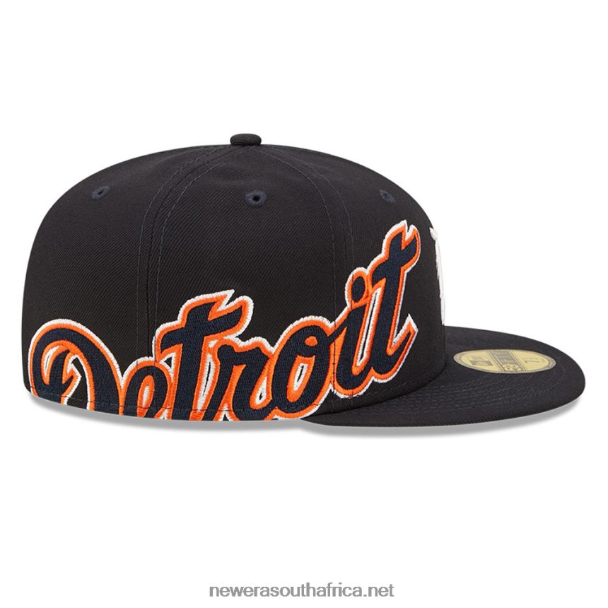 Detroit Tigers MLB Side Split Navy 59FIFTY Fitted Cap New Era TRBRBN1023