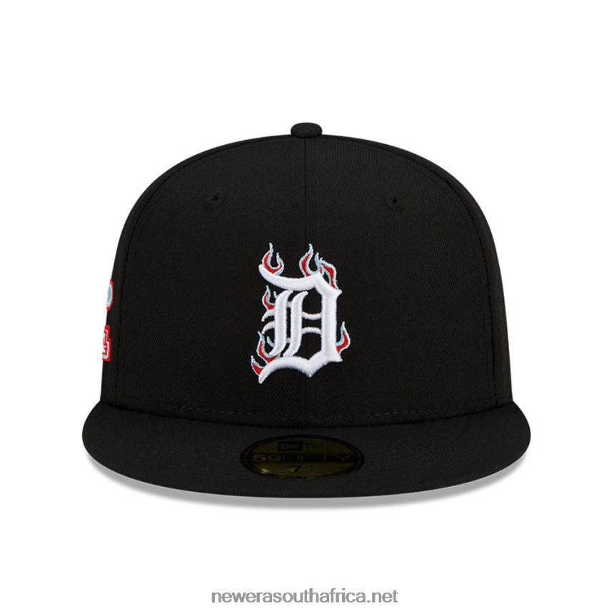 Detroit Tigers MLB Team Fire Black 59FIFTY Cap New Era TRBRBN698