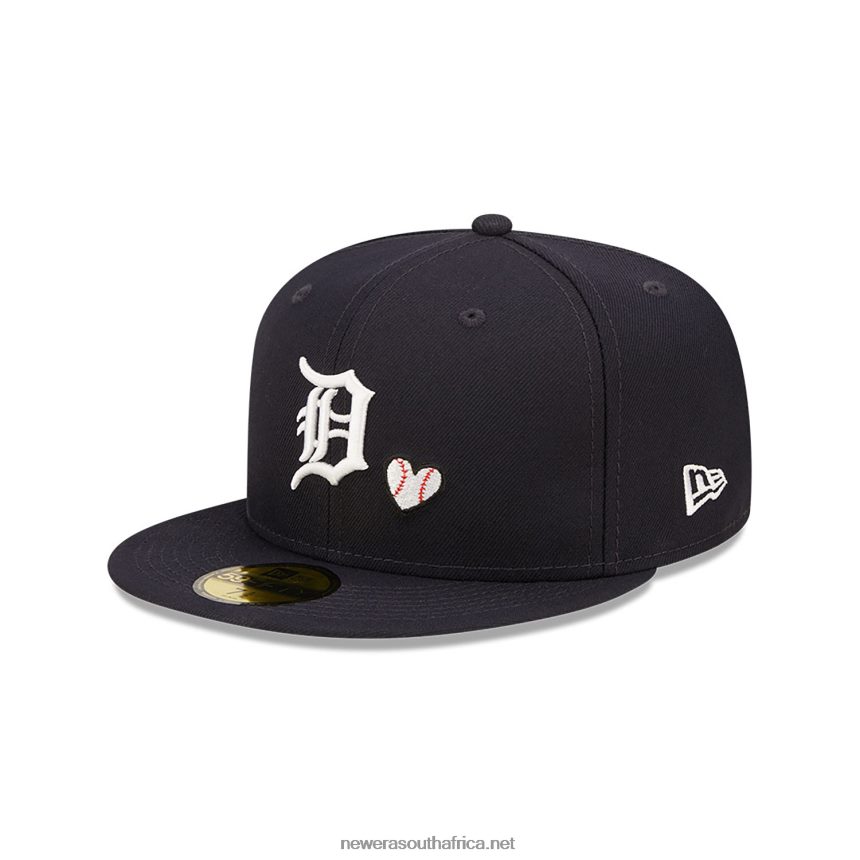 Detroit Tigers MLB Team Heart Navy 59FIFTY Fitted Cap New Era TRBRBN410