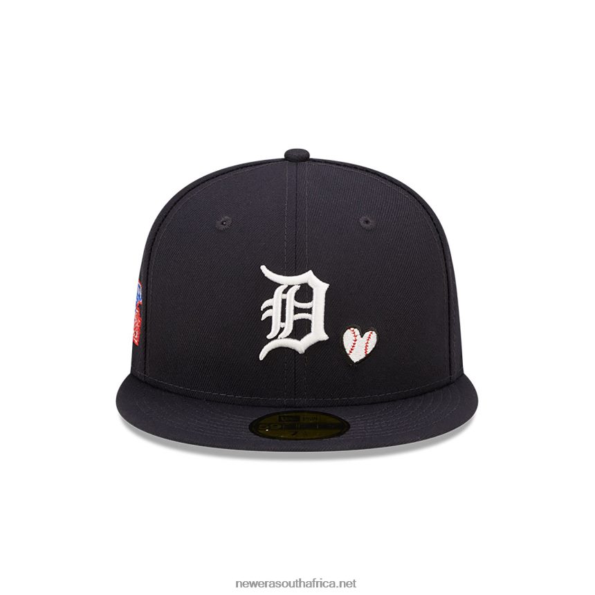 Detroit Tigers MLB Team Heart Navy 59FIFTY Fitted Cap New Era TRBRBN410