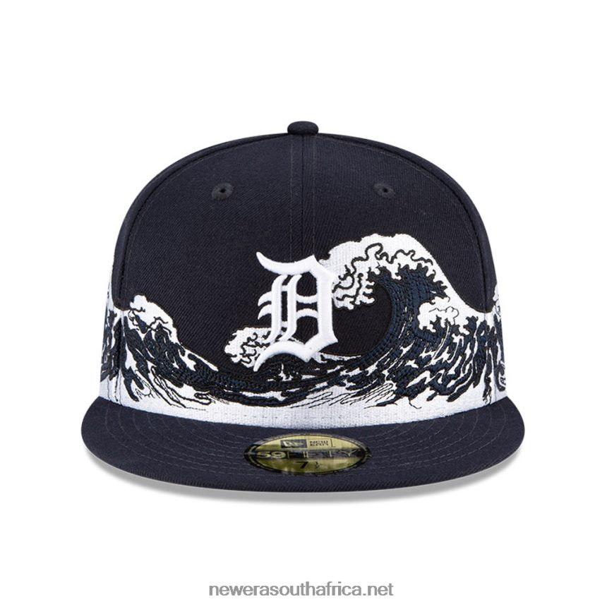 Detroit Tigers MLB Wave Navy 59FIFTY Fitted Cap New Era TRBRBN491