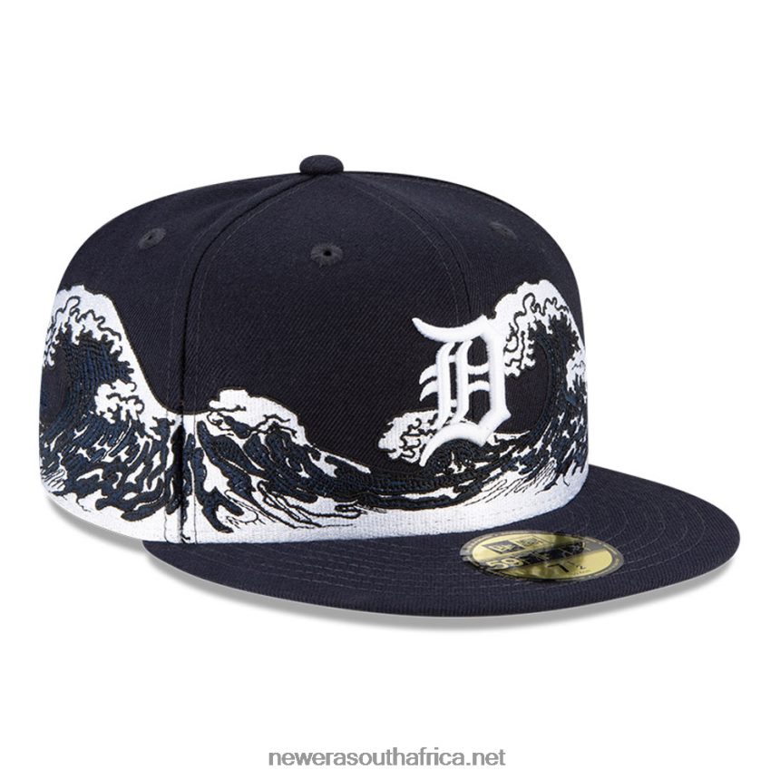 Detroit Tigers MLB Wave Navy 59FIFTY Fitted Cap New Era TRBRBN491