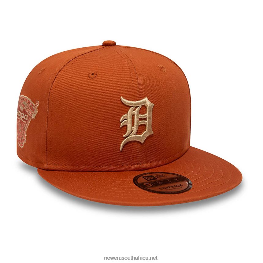 Detroit Tigers Side Patch Medium Brown 9FIFTY Snapback Cap New Era TRBRBN2087