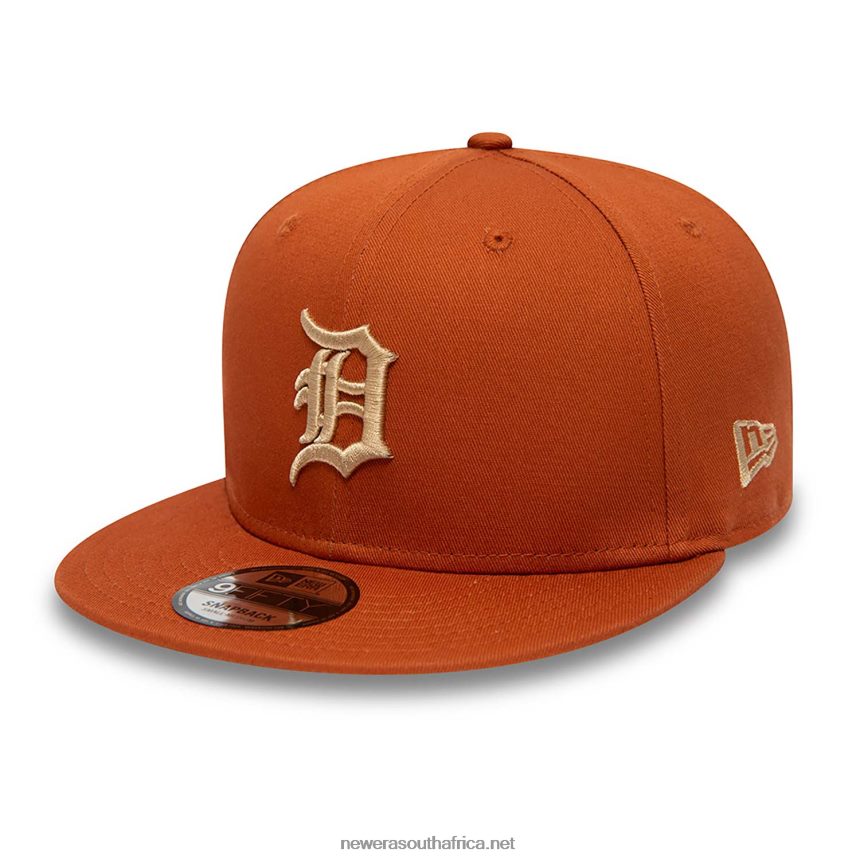 Detroit Tigers Side Patch Medium Brown 9FIFTY Snapback Cap New Era TRBRBN2087