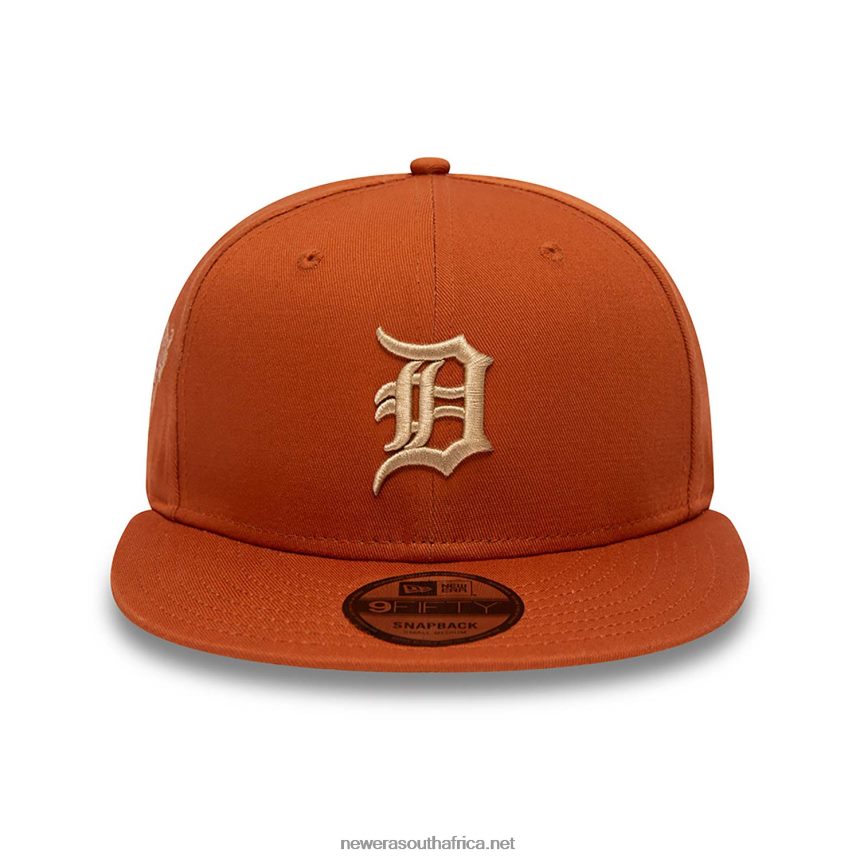 Detroit Tigers Side Patch Medium Brown 9FIFTY Snapback Cap New Era TRBRBN2087