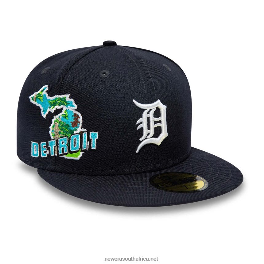 Detroit Tigers Stateview Navy 59FIFTY Fitted Cap New Era TRBRBN1342