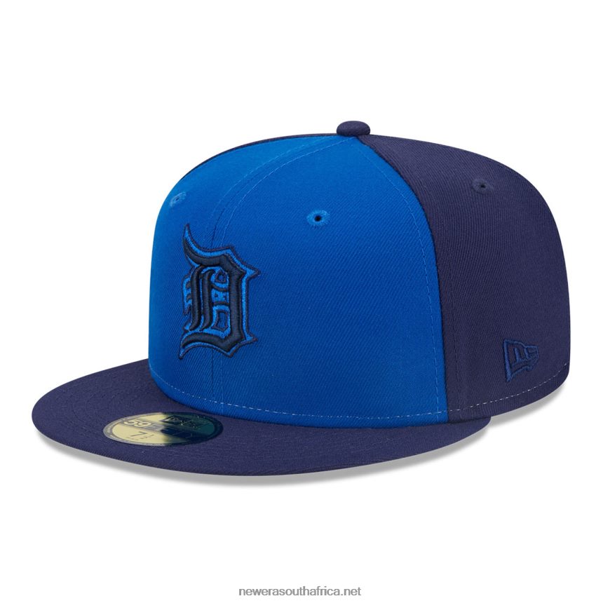 Detroit Tigers Tri Tone Team Blue 59FIFTY Fitted Cap New Era TRBRBN798