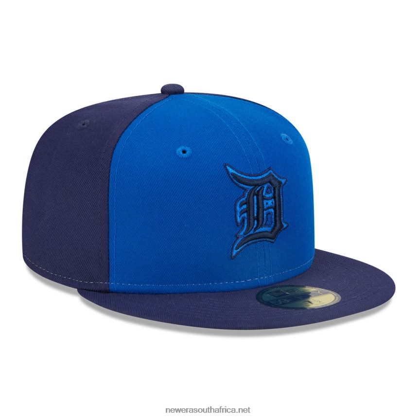 Detroit Tigers Tri Tone Team Blue 59FIFTY Fitted Cap New Era TRBRBN798