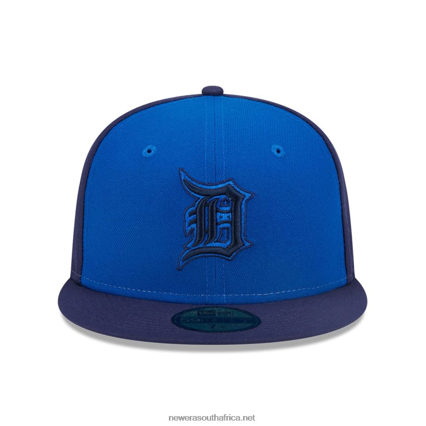Detroit Tigers Tri Tone Team Blue 59FIFTY Fitted Cap New Era TRBRBN798