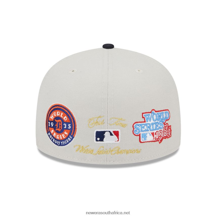 Detroit Tigers Varsity Letter Stone 59FIFTY Fitted Cap New Era TRBRBN1217