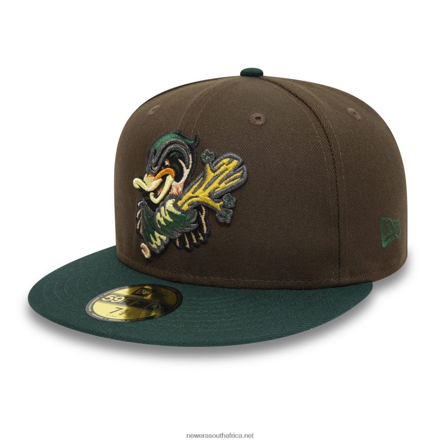 Down East Wood Ducks MiLB Brown 59FIFTY Fitted Cap New Era TRBRBN991