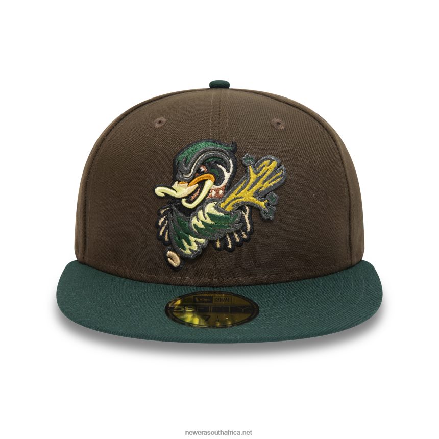 Down East Wood Ducks MiLB Brown 59FIFTY Fitted Cap New Era TRBRBN991