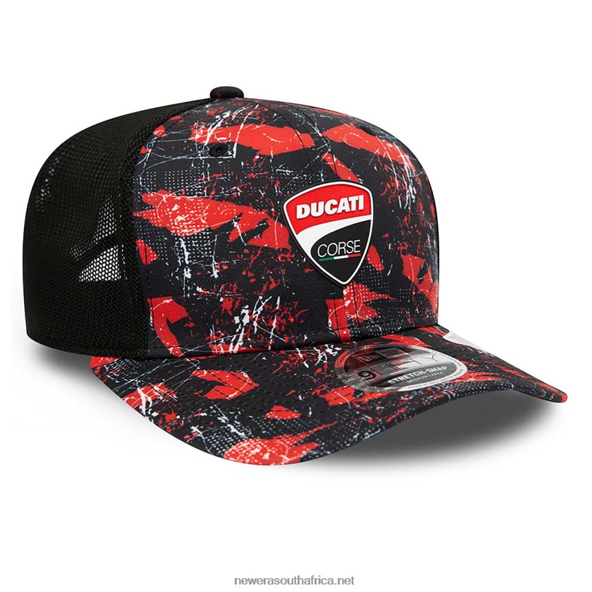 Ducati All Over Print Corse Logo Black 9FIFTY Stretch-Snap Cap New Era TRBRBN2100