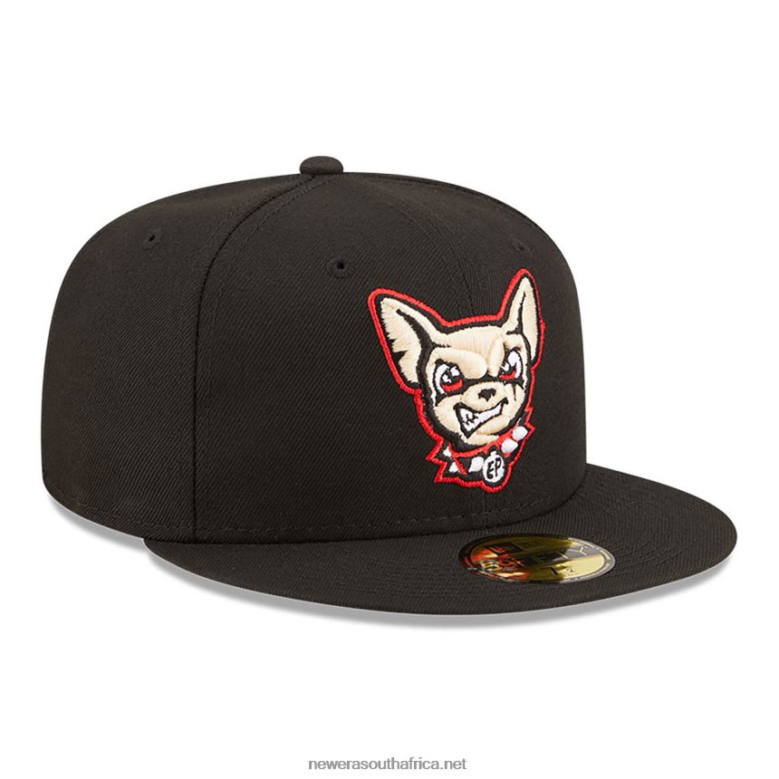 El Paso Chihuahuas MiLB Black 59FIFTY Fitted Cap New Era TRBRBN69