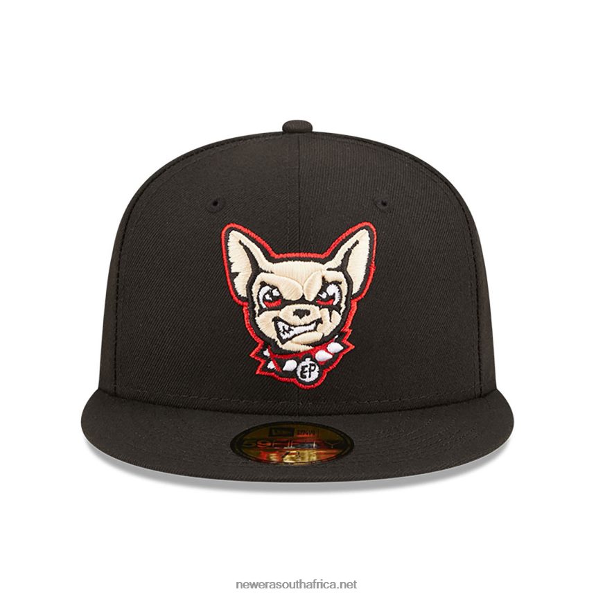 El Paso Chihuahuas MiLB Black 59FIFTY Fitted Cap New Era TRBRBN69