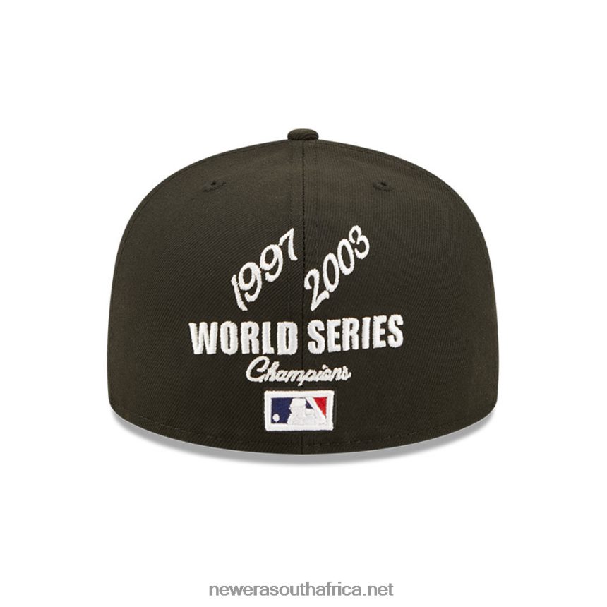 Florida Marlins Crown Champs Black 59FIFTY Fitted Cap New Era TRBRBN775