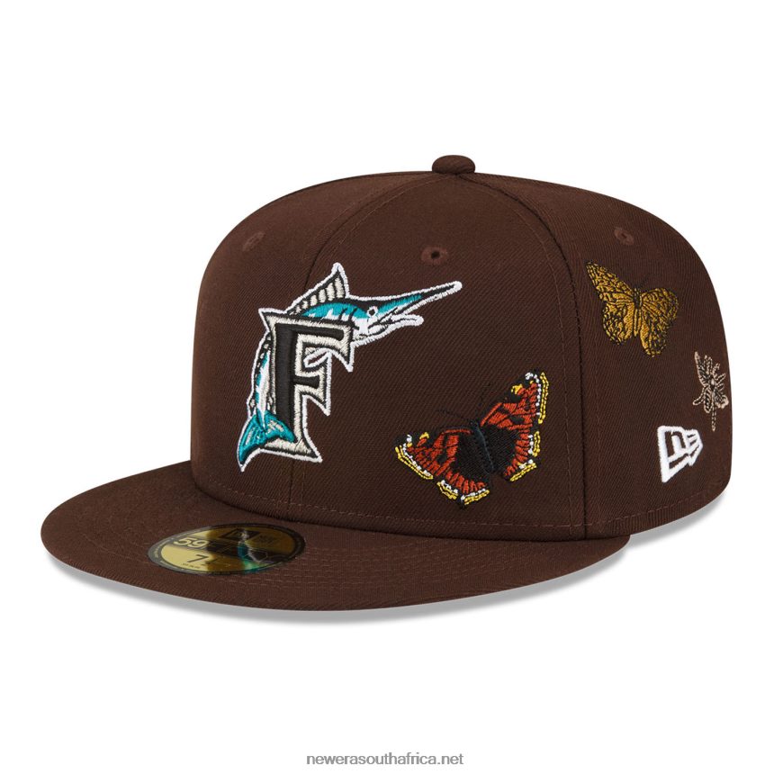Florida Marlins Felt x MLB Brown 59FIFTY Fitted Cap New Era TRBRBN1112