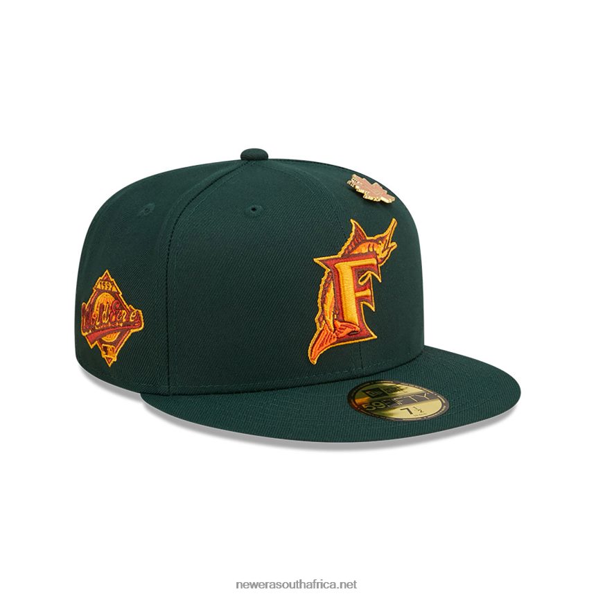 Florida Marlins Leafy Dark Green 59FIFTY Fitted Cap New Era TRBRBN1132