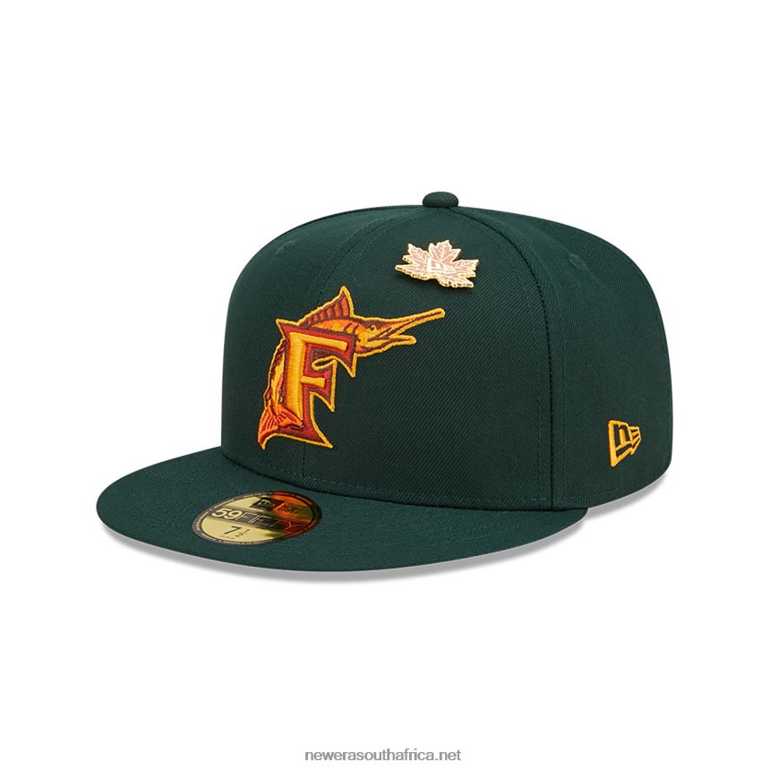Florida Marlins Leafy Dark Green 59FIFTY Fitted Cap New Era TRBRBN1132
