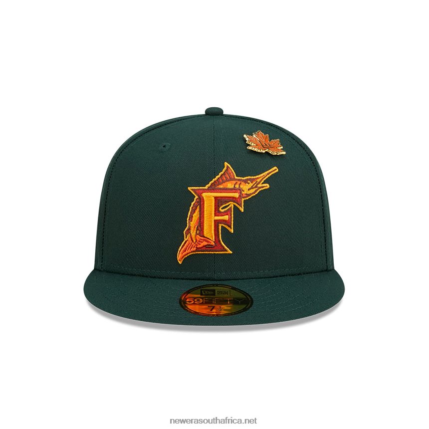Florida Marlins Leafy Dark Green 59FIFTY Fitted Cap New Era TRBRBN1132