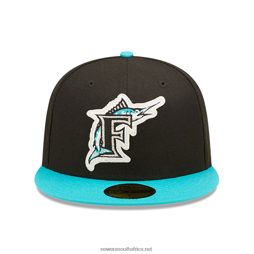 Florida Marlins NE Letterman Black 59FIFTY Fitted Cap New Era TRBRBN944