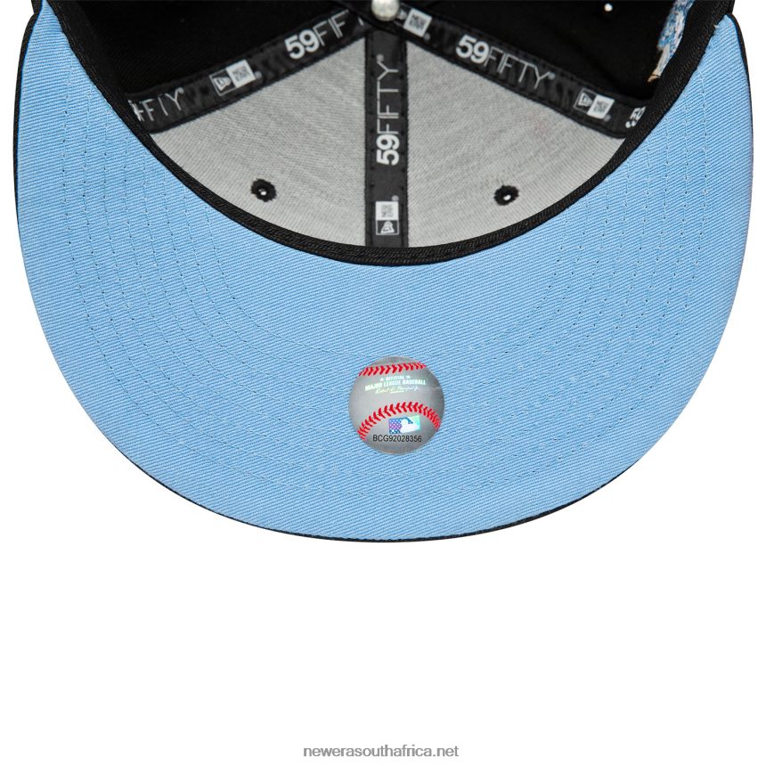 Florida Marlins Side Patch Bloom Black 59FIFTY Fitted Cap New Era TRBRBN838