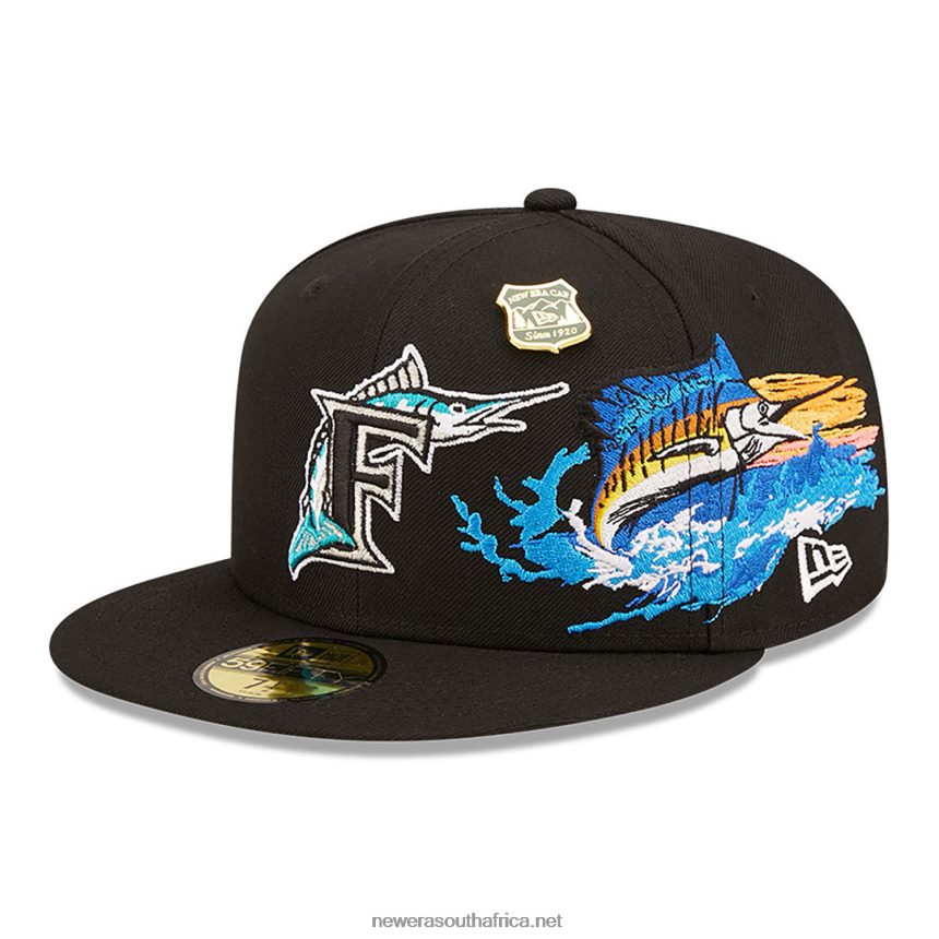Florida Marlins State Park Black 59FIFTY Fitted Cap New Era TRBRBN221