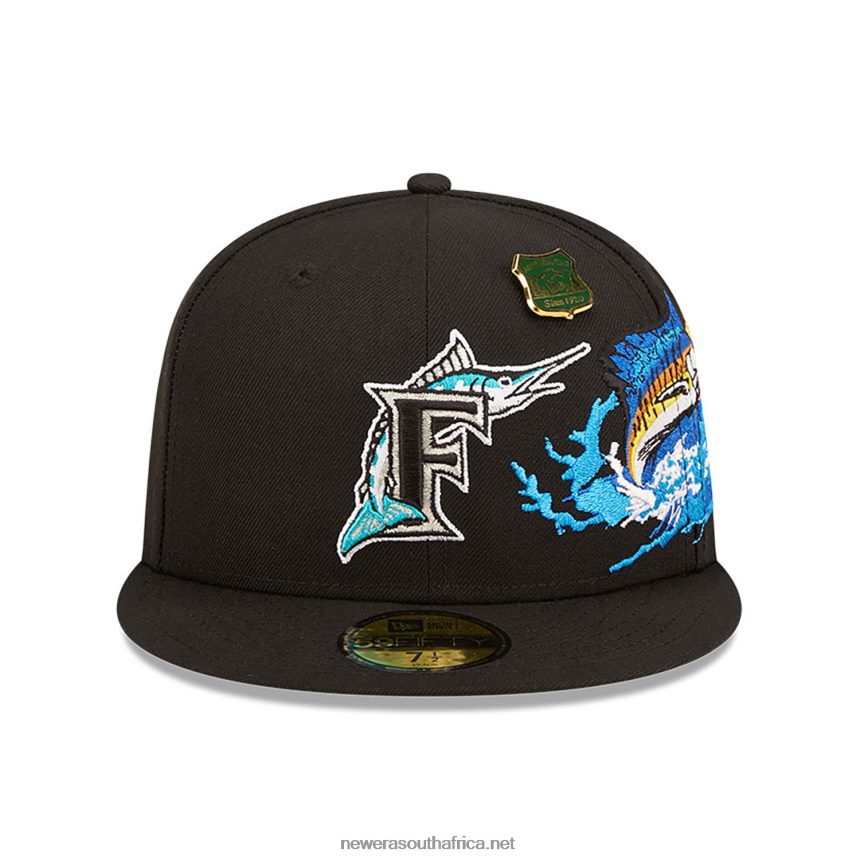 Florida Marlins State Park Black 59FIFTY Fitted Cap New Era TRBRBN221