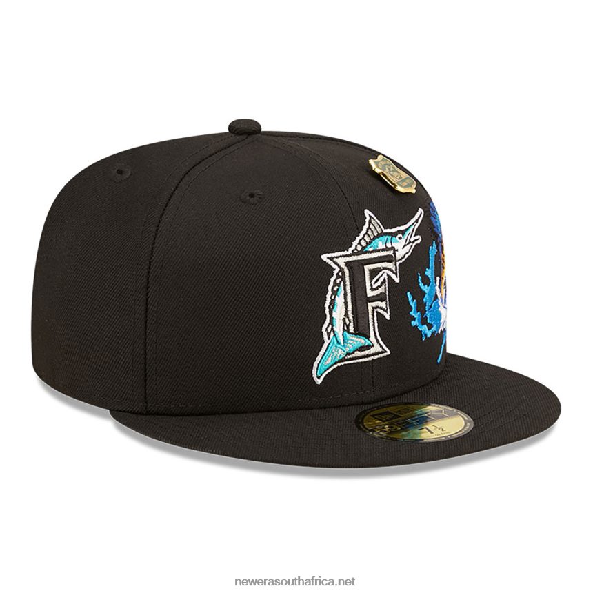 Florida Marlins State Park Black 59FIFTY Fitted Cap New Era TRBRBN221