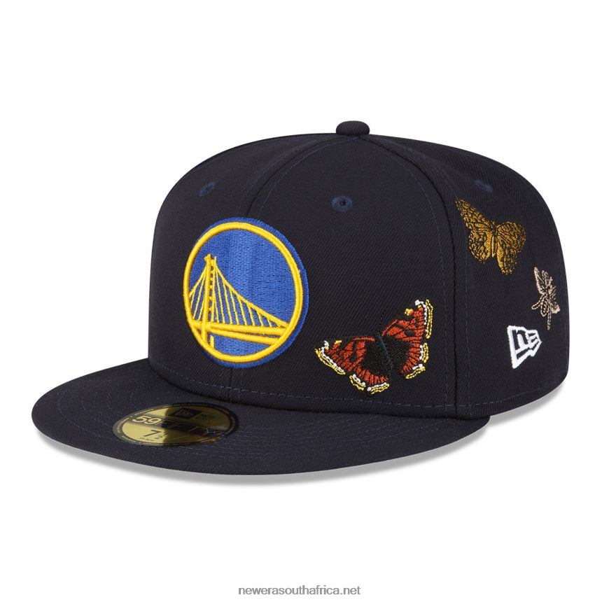 Golden State Warriors Felt x NBA Navy 59FIFTY Fitted Cap New Era TRBRBN995