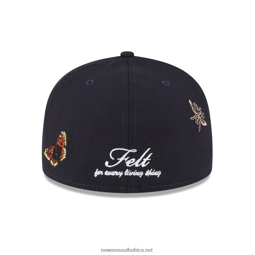 Golden State Warriors Felt x NBA Navy 59FIFTY Fitted Cap New Era TRBRBN995