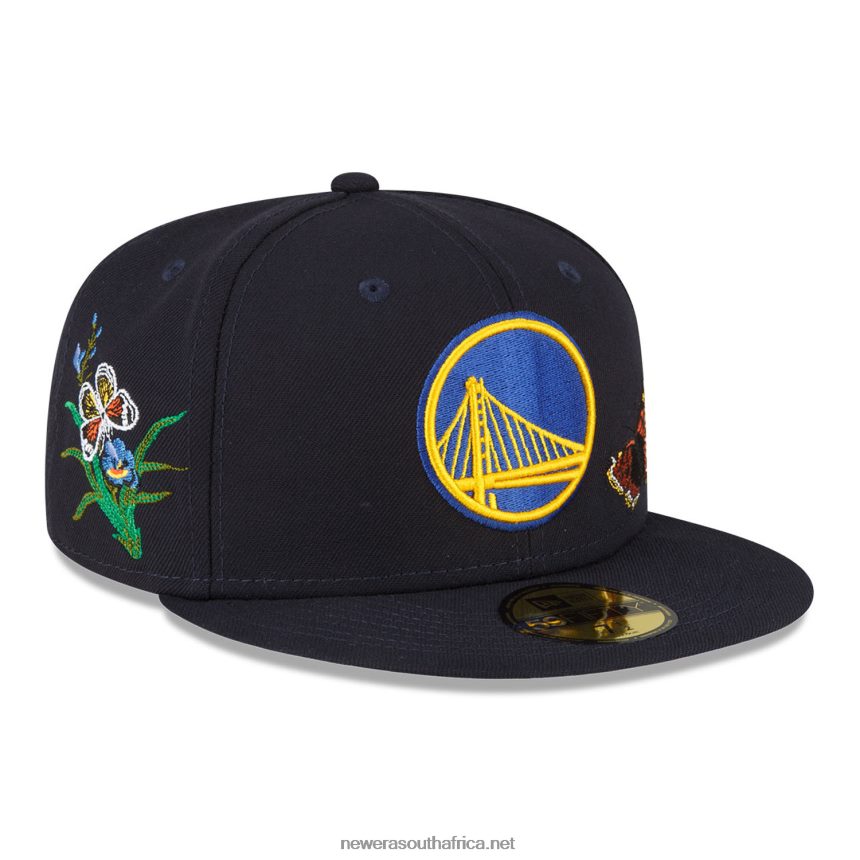 Golden State Warriors Felt x NBA Navy 59FIFTY Fitted Cap New Era TRBRBN995
