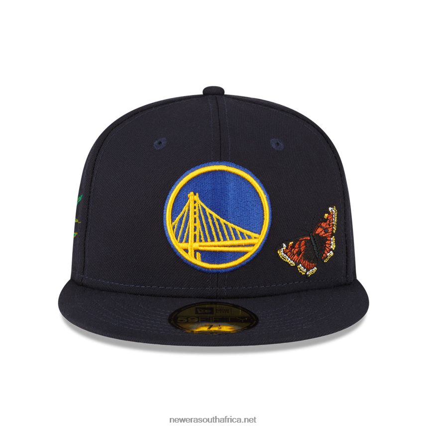 Golden State Warriors Felt x NBA Navy 59FIFTY Fitted Cap New Era TRBRBN995