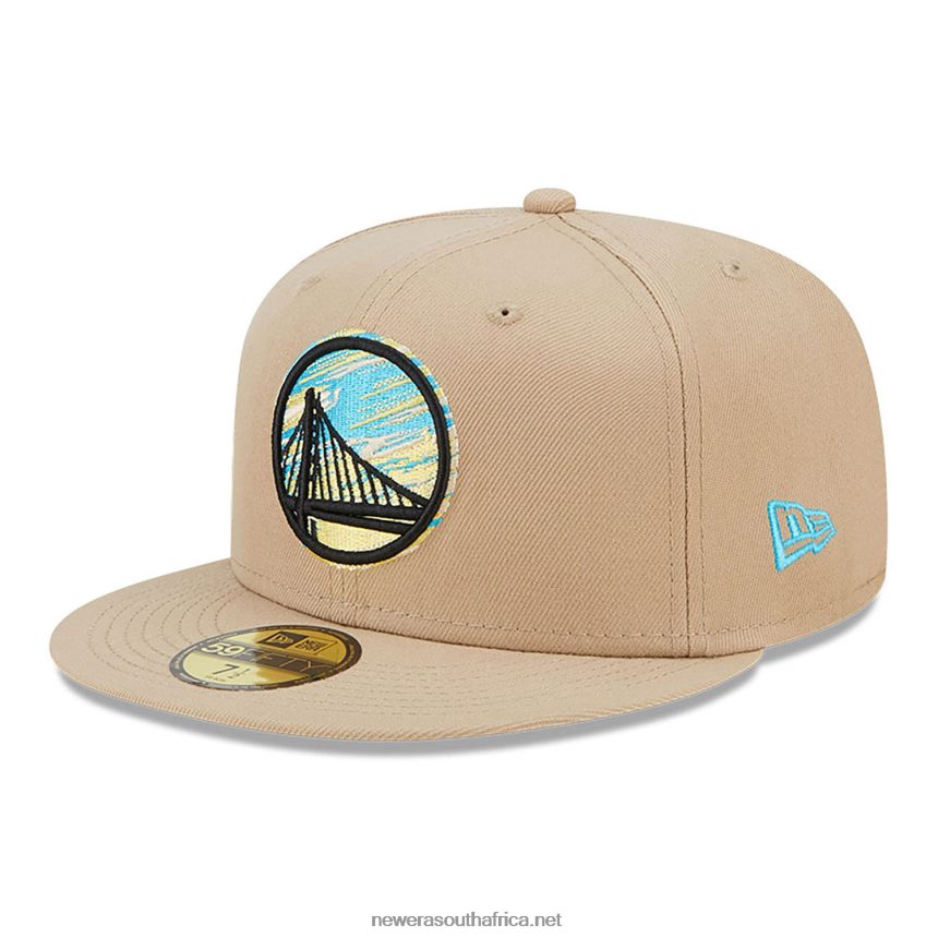 Golden State Warriors Team Neon Beige 59FIFTY Fitted Cap New Era TRBRBN382