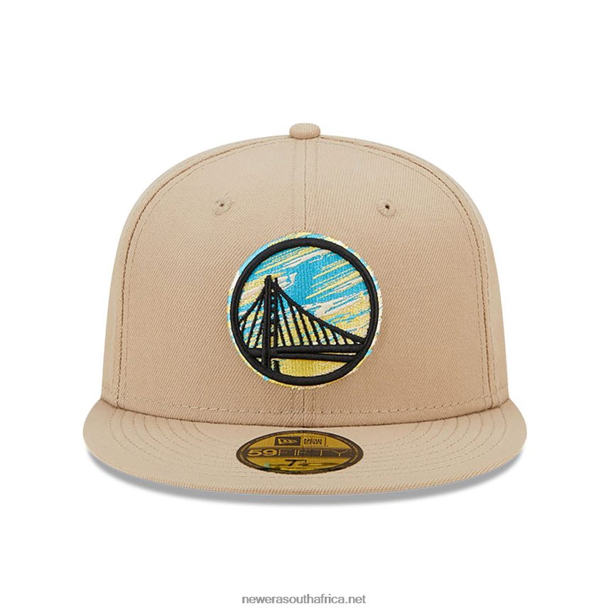 Golden State Warriors Team Neon Beige 59FIFTY Fitted Cap New Era TRBRBN382