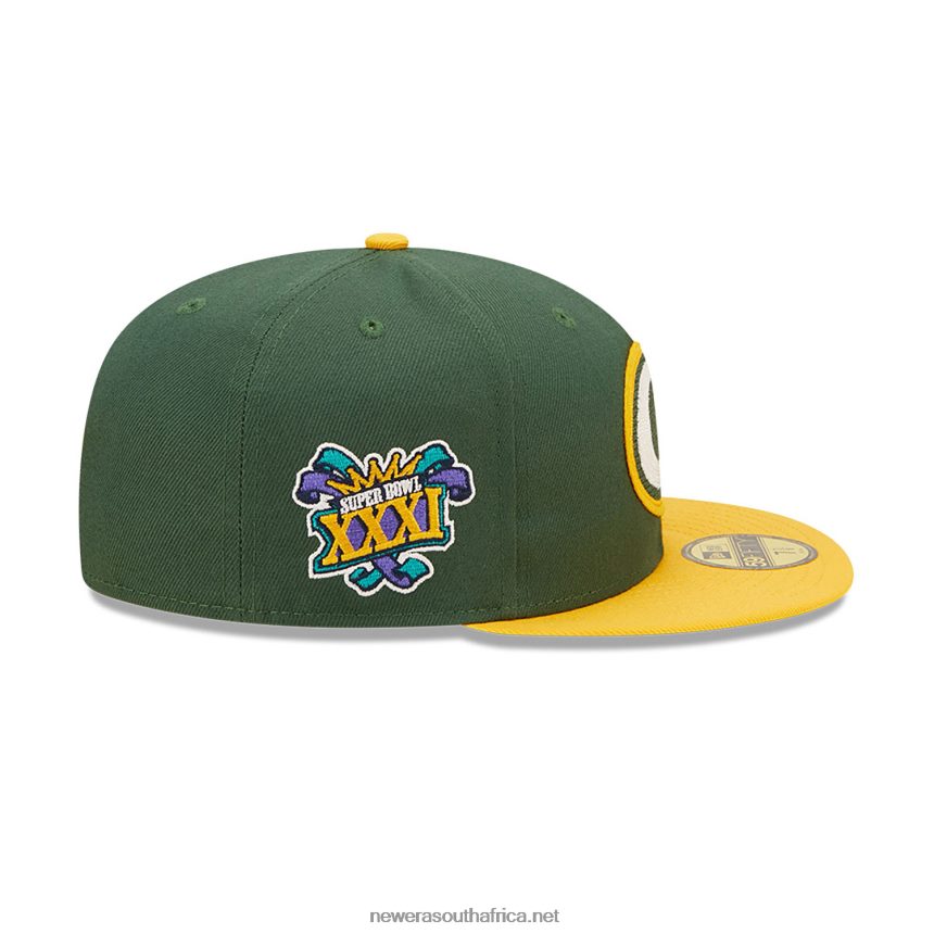 Green Bay Packers NE Letterman Dark Green 59FIFTY Fitted Cap New Era TRBRBN529