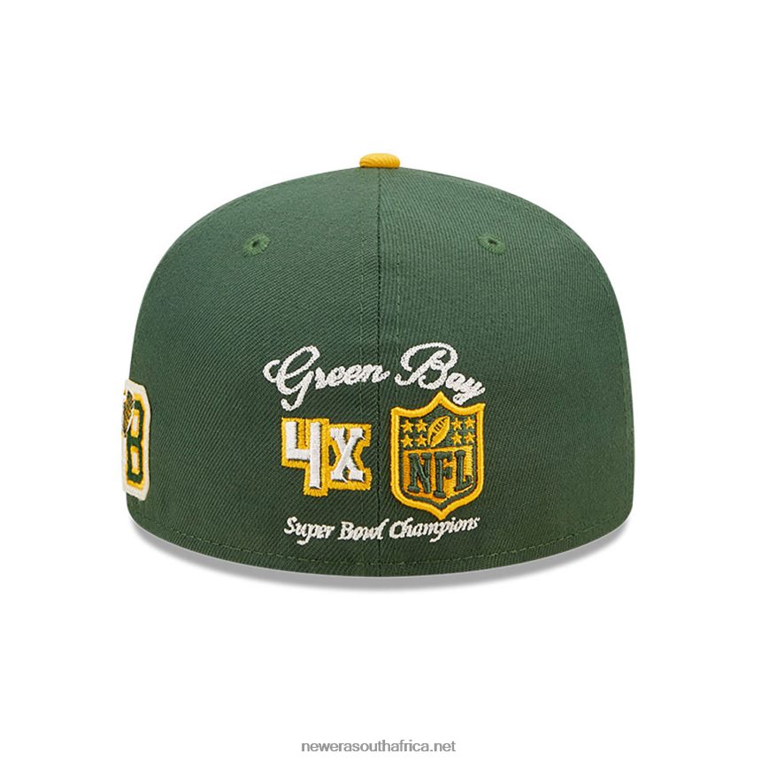 Green Bay Packers NE Letterman Dark Green 59FIFTY Fitted Cap New Era TRBRBN529
