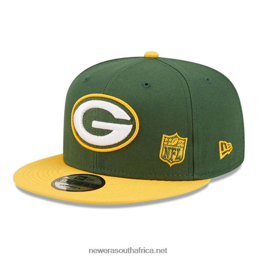Green Bay Packers NFL Black Letter Arch Green 9FIFTY Snapback Cap New Era TRBRBN2070