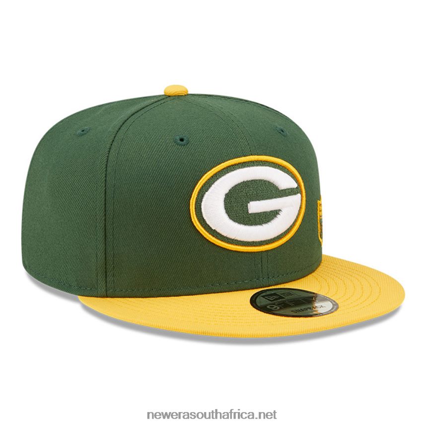 Green Bay Packers NFL Black Letter Arch Green 9FIFTY Snapback Cap New Era TRBRBN2070