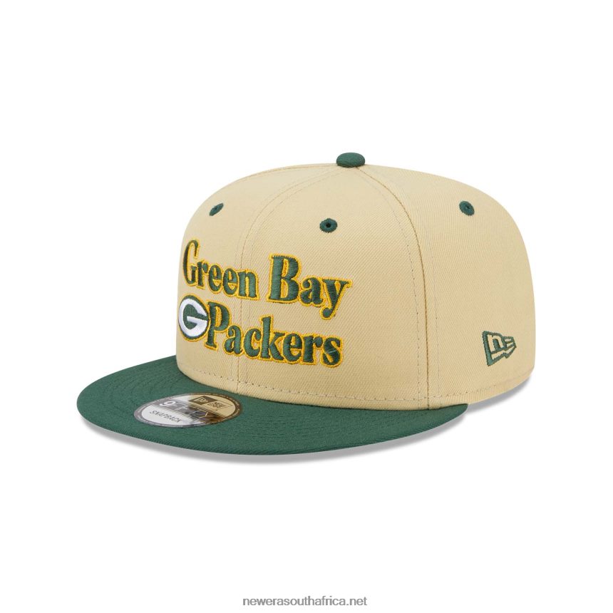 Green Bay Packers NFL Retro Cream 9FIFTY Snapback Cap New Era TRBRBN2050
