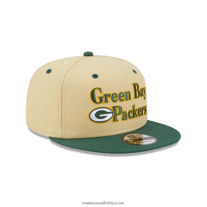 Green Bay Packers NFL Retro Cream 9FIFTY Snapback Cap New Era TRBRBN2050