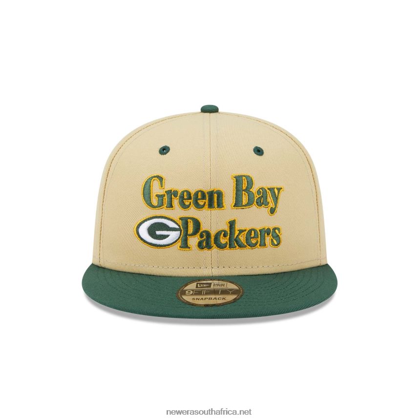 Green Bay Packers NFL Retro Cream 9FIFTY Snapback Cap New Era TRBRBN2050
