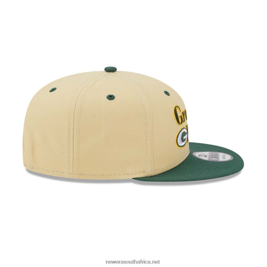 Green Bay Packers NFL Retro Cream 9FIFTY Snapback Cap New Era TRBRBN2050