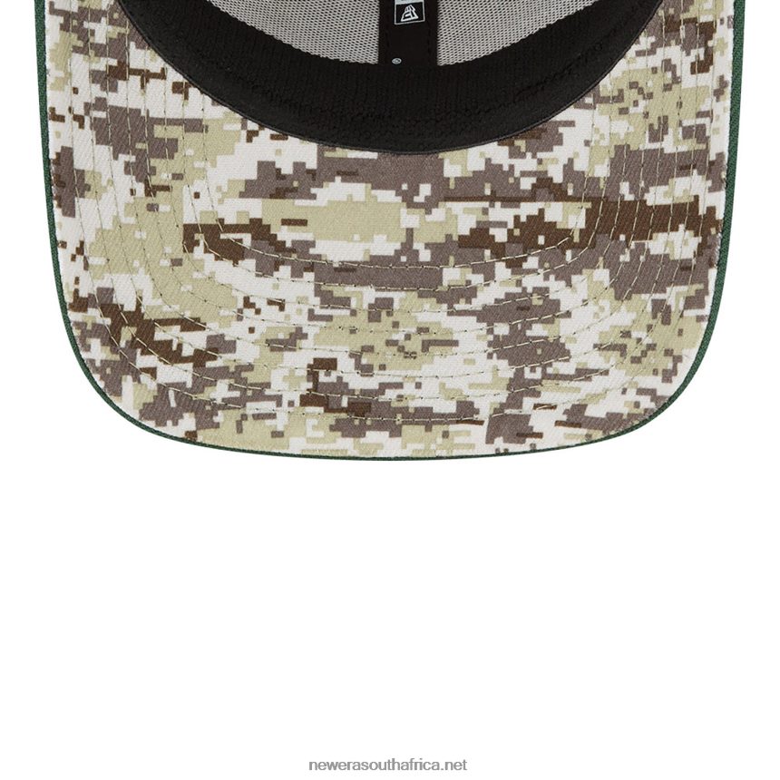 Green Bay Packers NFL Salute to Service Black 39THIRTY Stretch Fit Cap New Era TRBRBN2193